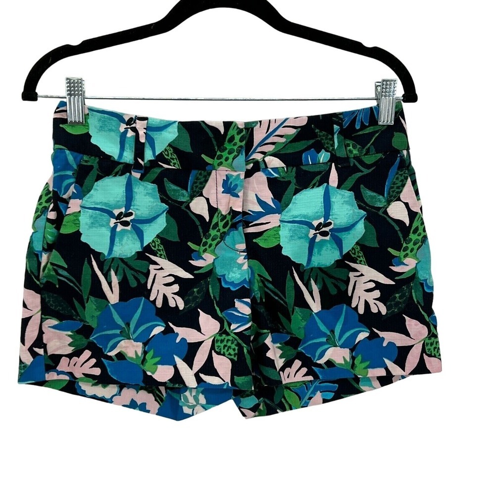 LOFT Floral Print Women Shorts - Blue and Green